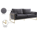Meridian Mila Grey Velvet Sofa IMAGE 8