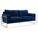 Meridian Mila Navy Velvet Sofa IMAGE 7