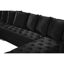 Meridian Presley Black Velvet 3 pc Sectional IMAGE 17