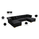 Meridian Presley Black Velvet 3 pc Sectional IMAGE 20