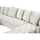 Meridian Presley Cream Velvet 3 pc Sectional IMAGE 17