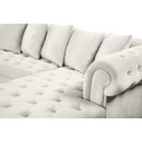 Meridian Presley Cream Velvet 3 pc Sectional IMAGE 18