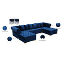Meridian Presley Navy Velvet 3 pc Sectional IMAGE 20