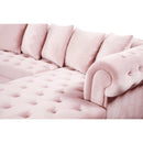 Meridian Presley Pink Velvet 3 pc Sectional IMAGE 18