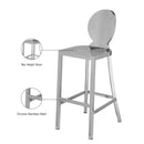 Meridian Maddox Chrome Stainless Steel Stool IMAGE 6