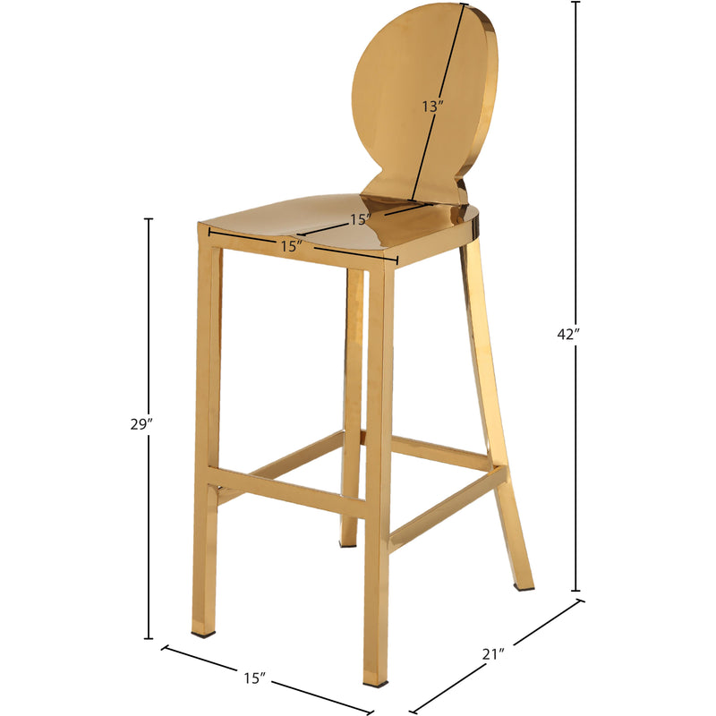 Meridian Maddox Gold Stainless Steel Stool IMAGE 5