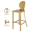 Meridian Maddox Gold Stainless Steel Stool IMAGE 6