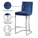 Meridian Heidi Navy Velvet Stool IMAGE 6