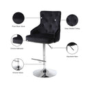 Meridian Claude Black Velvet Adjustable Stool IMAGE 7