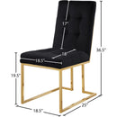 Meridian Pierre Black Velvet Dining Chair IMAGE 5