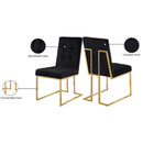 Meridian Pierre Black Velvet Dining Chair IMAGE 6
