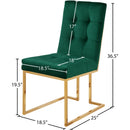 Meridian Pierre Green Velvet Dining Chair IMAGE 5