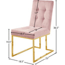 Meridian Pierre Pink Velvet Dining Chair IMAGE 5