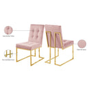 Meridian Pierre Pink Velvet Dining Chair IMAGE 6