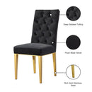 Meridian Capri Black Velvet Dining Chair IMAGE 5