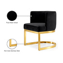 Meridian Gianna Black Velvet Dining Chair IMAGE 6