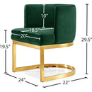 Meridian Gianna Green Velvet Dining Chair IMAGE 5