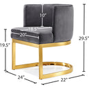 Meridian Gianna Grey Velvet Dining Chair IMAGE 5