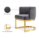 Meridian Gianna Grey Velvet Dining Chair IMAGE 6