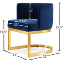 Meridian Gianna Navy Velvet Dining Chair IMAGE 5