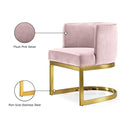 Meridian Gianna Pink Velvet Dining Chair IMAGE 6