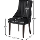 Meridian Oxford Black Velvet Dining Chair IMAGE 5