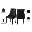 Meridian Oxford Black Velvet Dining Chair IMAGE 6