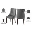 Meridian Oxford Grey Velvet Dining Chair IMAGE 6