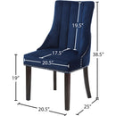 Meridian Oxford Navy Velvet Dining Chair IMAGE 5