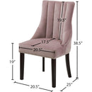 Meridian Oxford Pink Velvet Dining Chair IMAGE 5