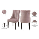 Meridian Oxford Pink Velvet Dining Chair IMAGE 6