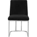 Meridian Heidi Black Velvet Dining Chair IMAGE 4