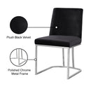 Meridian Heidi Black Velvet Dining Chair IMAGE 6