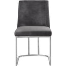 Meridian Heidi Grey Velvet Dining Chair IMAGE 4