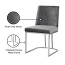 Meridian Heidi Grey Velvet Dining Chair IMAGE 6