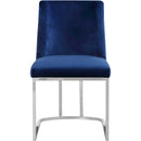Meridian Heidi Navy Velvet Dining Chair IMAGE 4