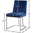 Meridian Heidi Navy Velvet Dining Chair IMAGE 5