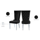 Meridian Serafina Black Velvet Dining Chair IMAGE 6