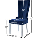 Meridian Serafina Navy Velvet Dining Chair IMAGE 5
