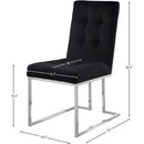 Meridian Alexis Black Velvet Dining Chair IMAGE 5