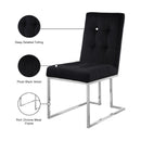 Meridian Alexis Black Velvet Dining Chair IMAGE 6
