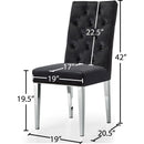 Meridian Juno Black Velvet Dining Chair IMAGE 4