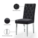 Meridian Juno Black Velvet Dining Chair IMAGE 5