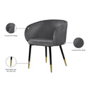 Meridian Louise Grey Velvet Dining Chair IMAGE 8
