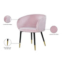 Meridian Louise Pink Velvet Dining Chair IMAGE 8