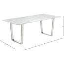 Meridian Carlton Chrome Dining Table IMAGE 3