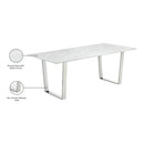 Meridian Carlton Chrome Dining Table IMAGE 4