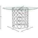 Meridian Opal Chrome Dining Table IMAGE 5