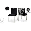 Meridian Opal Black Velvet Dining Chair IMAGE 6