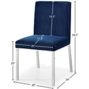 Meridian Opal Navy Velvet Dining Chair IMAGE 5